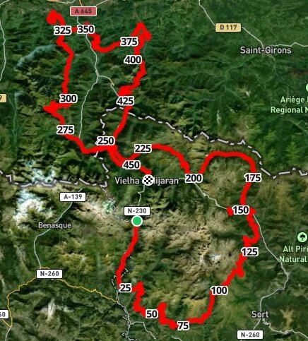 Gran Pedals de Foc i Occitània mapa
