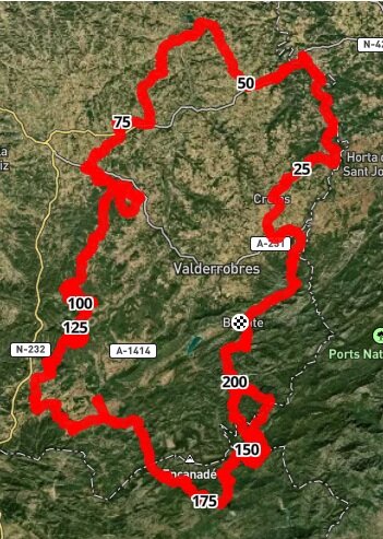 Pedales Matarranya mapa