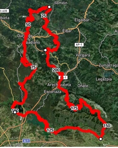 Mapa Pedales de Euskadi