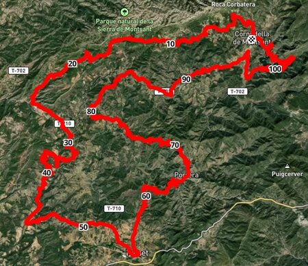 Pedals del Priorat® mapa ruta