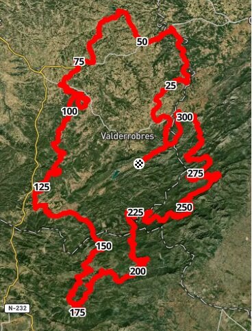 Mapa Gran Pedals de Los Ports - Matarranya by Pedales del Mundo