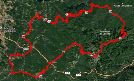 Mapa Pedals d'en Serrallonga