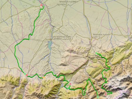 Mapa Pedales del Atlas - Marruecos